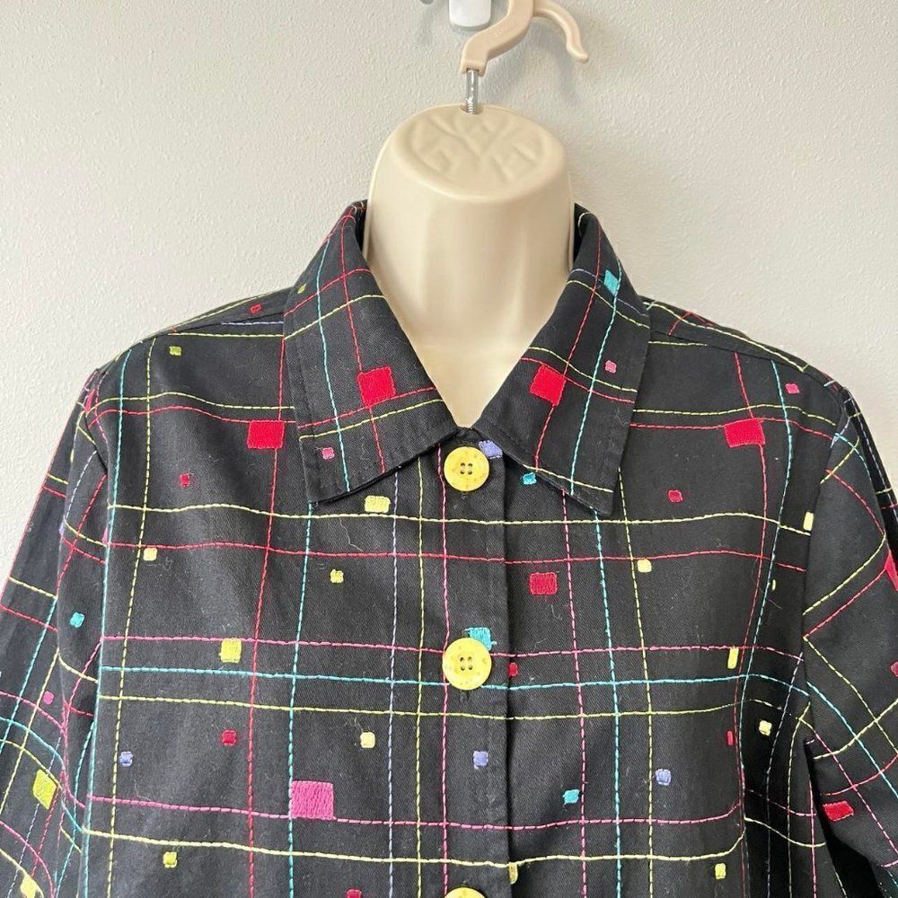 Studio Works Colorful Blazer Jacket Size MP - Picture 2 of 6